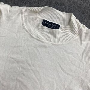 Laundry by Shelli Segal XL Ivory Off White Marshmallow Puff Sleeve‎ Sweater